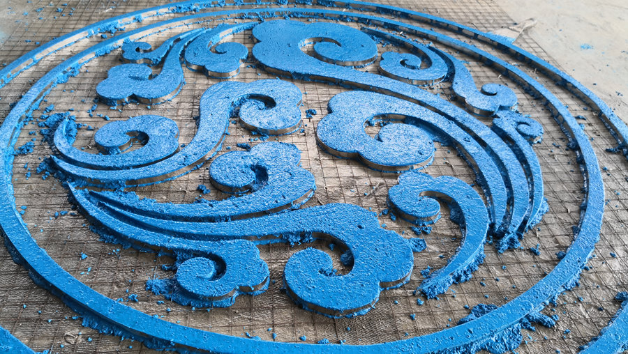 無機(jī)磨石樣板藍(lán)色部分?jǐn)備佂瓿尚Ч麍D