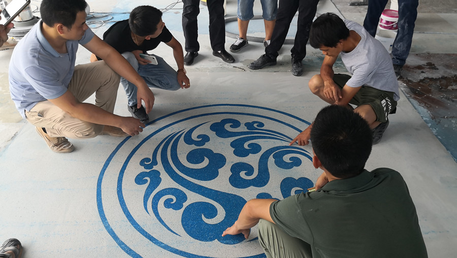 無機(jī)磨石開面后效果圖