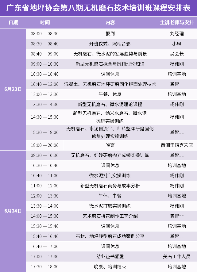 第八期課程表 第八期課程表