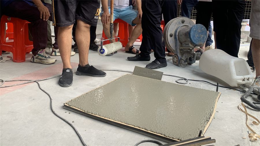 升級版水磨石攤鋪完成 升級版水磨石攤鋪完成