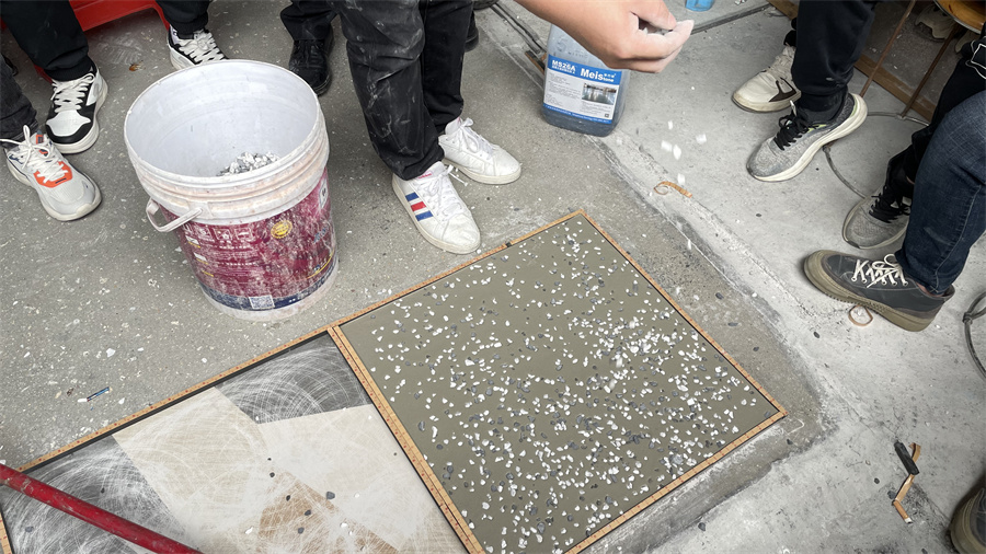 彩石無(wú)機(jī)磨石樣板制作